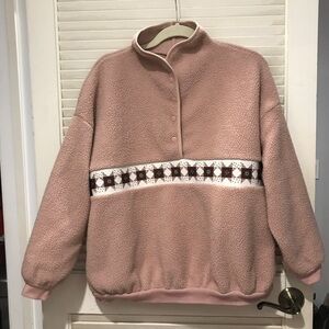 Madewell Sherpa Sweater (Re)Sourced Popover
